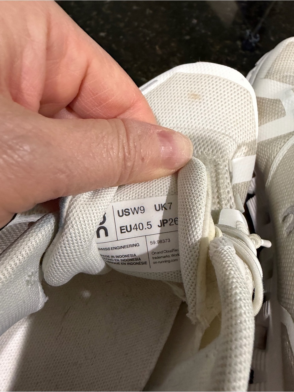 On Running White/Off-White Mesh Running Sneakers - Picture 2 of 10